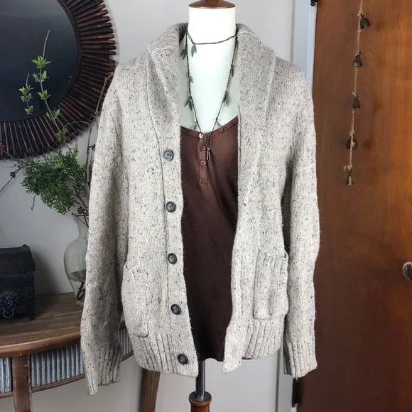 Haggar Sweaters Vintage Wool Blend Grandpa Cardigan Sweater